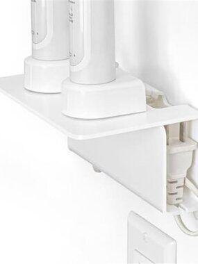 Electric Toothbrush Holder Wall Mounted Acrylic Organizer Cable Storage Rack